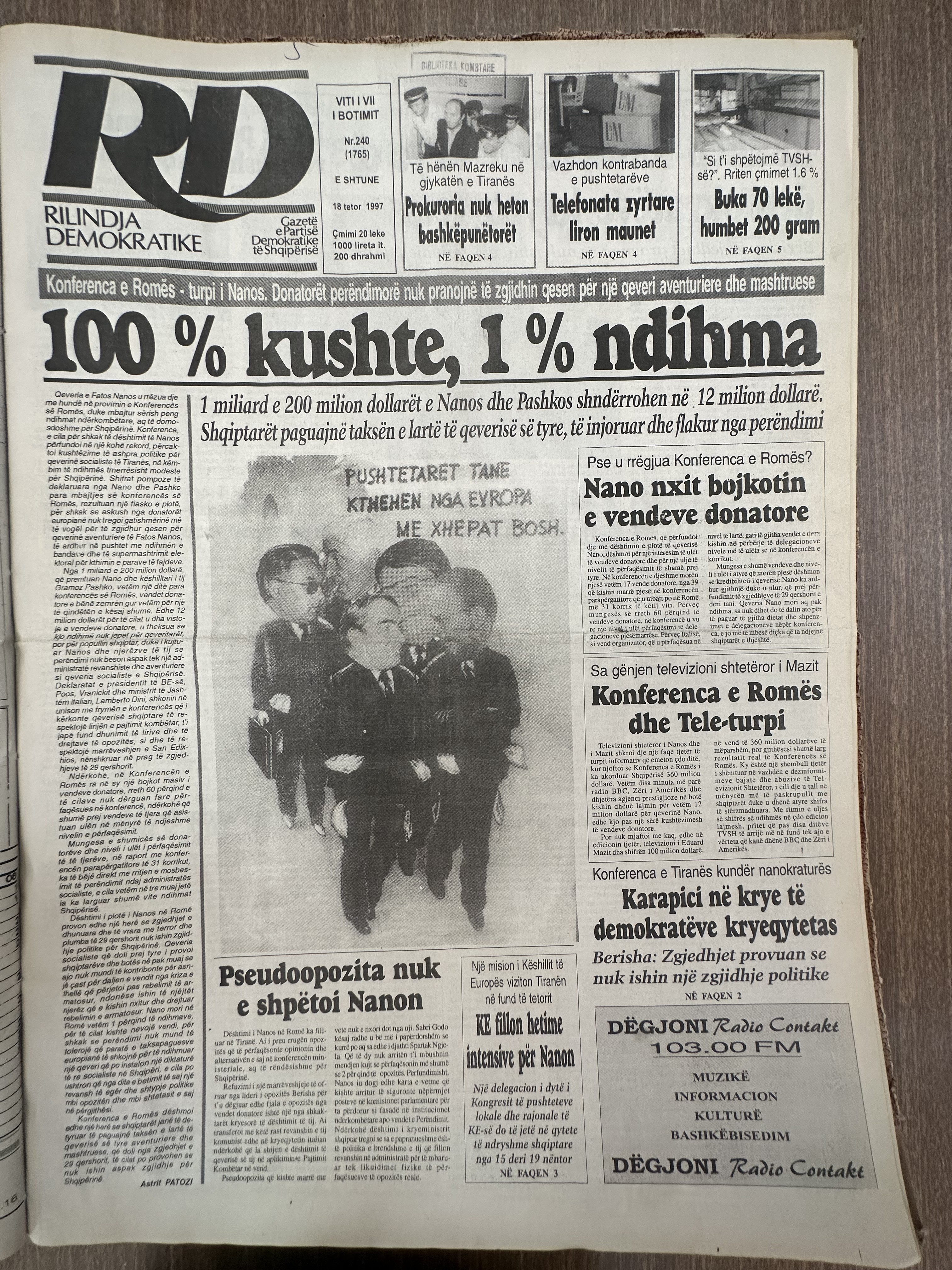 Rilindja Demokratike 1997-10-18